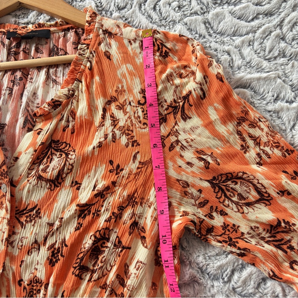 Floral Orange Midi Dress - Picture 16 of 16